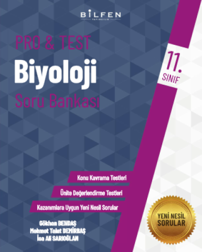 BİLFEN YAYINCILIK 11.SINIF PRO&TEST BİYOLOJİ SORU BANKASI - 0