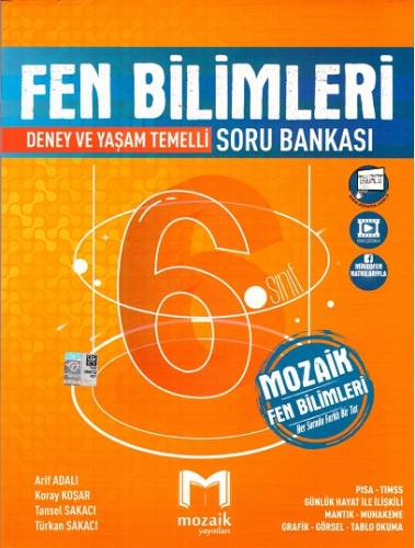 MOZAİK YAYINLARI 6.SINIF FEN BİLİMLERİ SORU BANKASI - 0